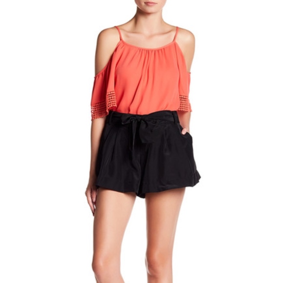 Parker Pants - Parker Black Front Tie Shorts XS NWT